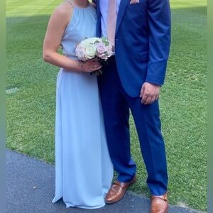 Bill Levkoff Size 2 (Altered) Chiffon Light Blue Dress